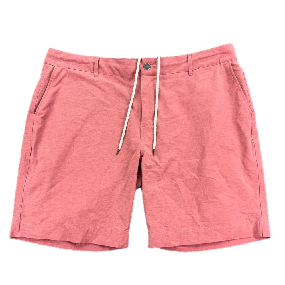 Faherty All Day Shorts Mens 40 Pink Hybrid‎ Stretch MSC0012